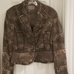 Emil Rutenberg Velvet Cutaway Jacket Small NWT